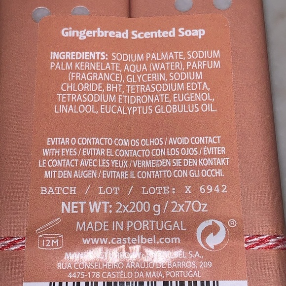 CASTELBEL LTD EDITIONS GINGERBREAD HOUSE & MAN SOAP SET OF 2 7oz BAR NEW - Picture 5 of 5